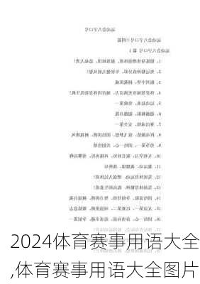 体育赛事用语大全,体育赛事用语大全图片