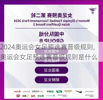 奥运会女足预选赛晋级规则,奥运会女足预选赛晋级规则是什么