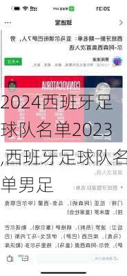 西班牙足球队名单2023,西班牙足球队名单男足