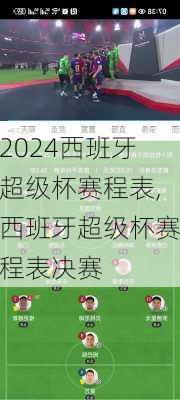 西班牙超级杯赛程表,西班牙超级杯赛程表决赛