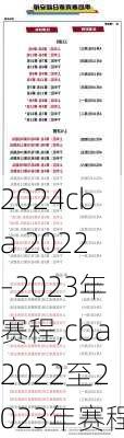 cba 2022–2023年赛程,cba2022至2023年赛程