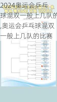 奥运会乒乓球混双一般上几队的,奥运会乒乓球混双一般上几队的比赛