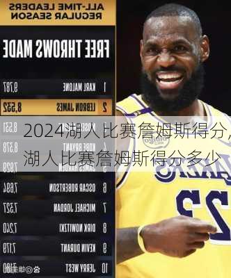 湖人比赛詹姆斯得分,湖人比赛詹姆斯得分多少