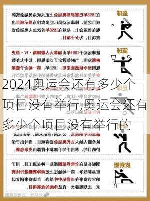 奥运会还有多少个项目没有举行,奥运会还有多少个项目没有举行的