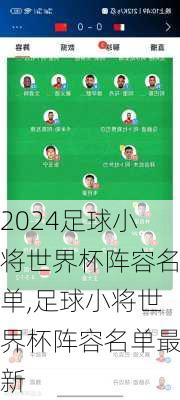 足球小将世界杯阵容名单,足球小将世界杯阵容名单最新