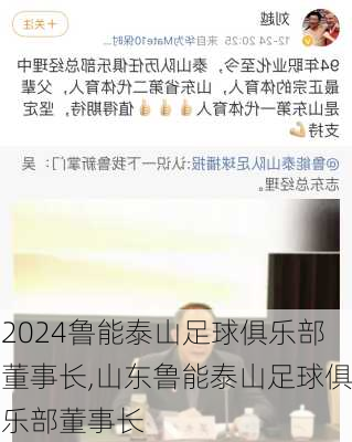 鲁能泰山足球俱乐部董事长,山东鲁能泰山足球俱乐部董事长