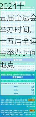 十五届全运会举办时间,十五届全运会举办时间地点