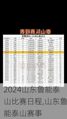 山东鲁能泰山比赛日程,山东鲁能泰山赛事