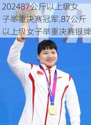 87公斤以上级女子举重决赛冠军,87公斤以上级女子举重决赛银牌