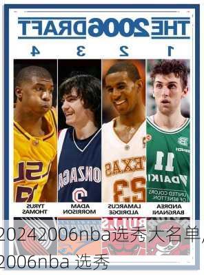 2006nba选秀大名单,2006nba 选秀
