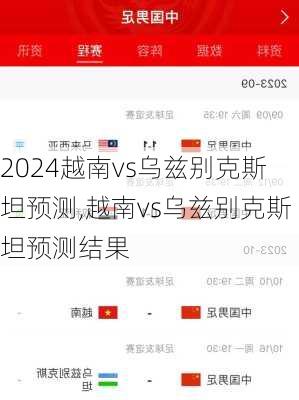 越南vs乌兹别克斯坦预测,越南vs乌兹别克斯坦预测结果