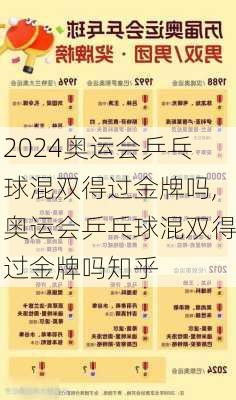 奥运会乒乓球混双得过金牌吗,奥运会乒乓球混双得过金牌吗知乎