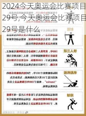 今天奥运会比赛项目29号,今天奥运会比赛项目29号是什么