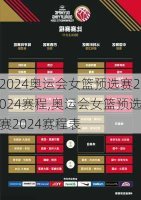奥运会女篮预选赛2024赛程,奥运会女篮预选赛2024赛程表