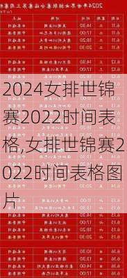 女排世锦赛2022时间表格,女排世锦赛2022时间表格图片
