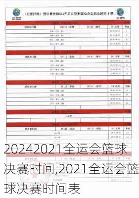 2021全运会篮球决赛时间,2021全运会篮球决赛时间表