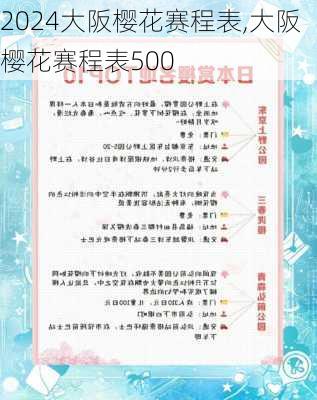 大阪樱花赛程表,大阪樱花赛程表500