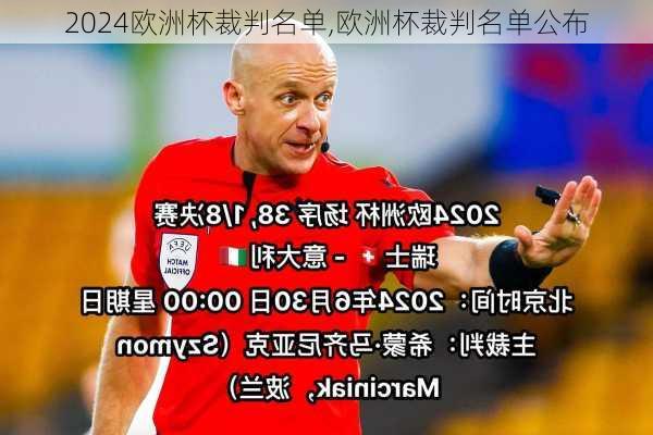 欧洲杯裁判名单,欧洲杯裁判名单公布