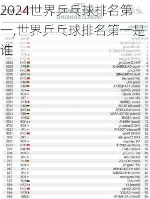 世界乒乓球排名第一,世界乒乓球排名第一是谁
