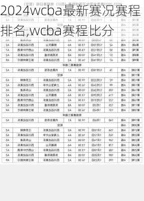wcba最新赛况赛程排名,wcba赛程比分