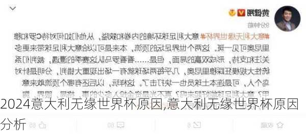 意大利无缘世界杯原因,意大利无缘世界杯原因分析