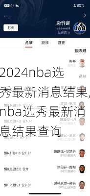 nba选秀最新消息结果,nba选秀最新消息结果查询