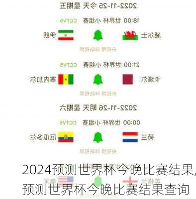 预测世界杯今晚比赛结果,预测世界杯今晚比赛结果查询