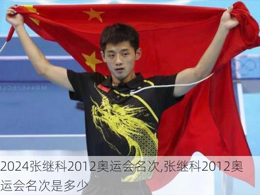 张继科2012奥运会名次,张继科2012奥运会名次是多少