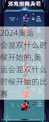 奥运会混双什么时候开始的,奥运会混双什么时候开始的比赛